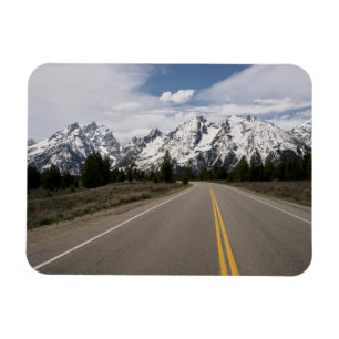 Road to the Teton Mountain Range Magnet
