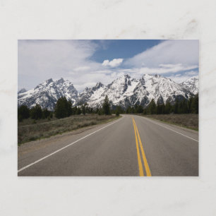 Road to the Teton Mountain Range Postcard
