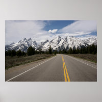 Road to the Teton Mountain Range