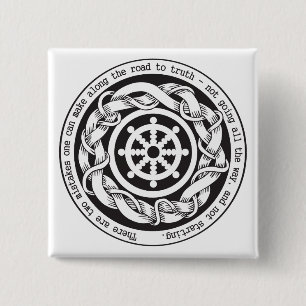 Road to Truth Dharma Wheel 15 Cm Square Badge
