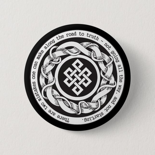 Road to Truth Endless Knot 6 Cm Round Badge (Front)