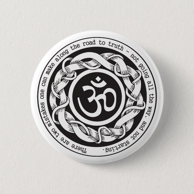 Road to Truth Om 6 Cm Round Badge (Front)