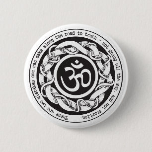 Road to Truth Om 6 Cm Round Badge