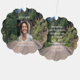 Road trail Memorial Prayer Card Photo Keepsake