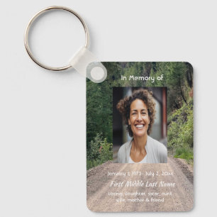 Road trail Memorial Prayer Card Photo Keepsake Key Ring