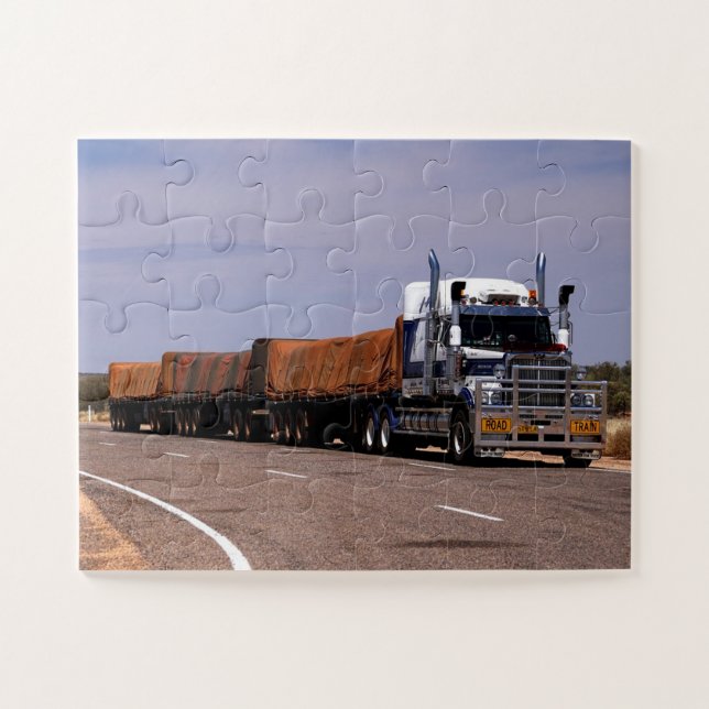 Road Train Truck Australia Lasseter Highway Jigsaw Puzzle (Horizontal)