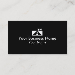 Road travel billboard black white business cards