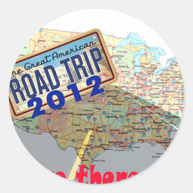 Road Trip 2012 - Are We There Yet? Classic Round Sticker (Front)