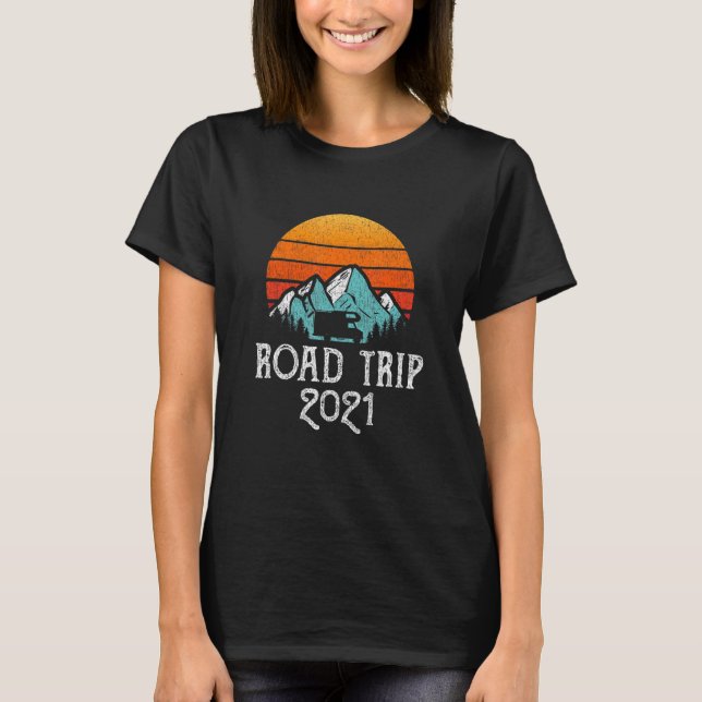 Road Trip 2021 Summer Vacation Tee Camping (Front)
