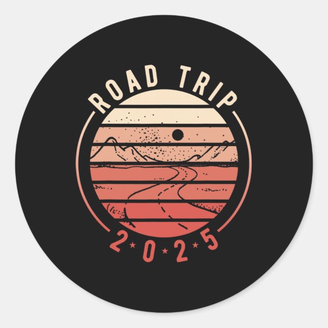 Road Trip 2025 2  Classic Round Sticker (Front)