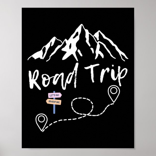 Road Trip 2025 Family Vacation Matching Group Squa Poster (Front)