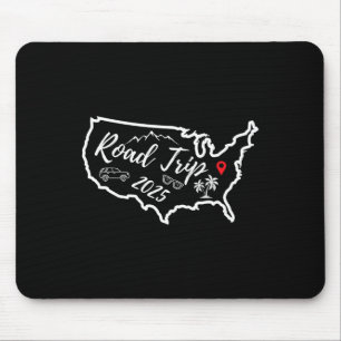 Road Trip 2025 Map Usa Family Friend Girl Trip Vac Mouse Mat