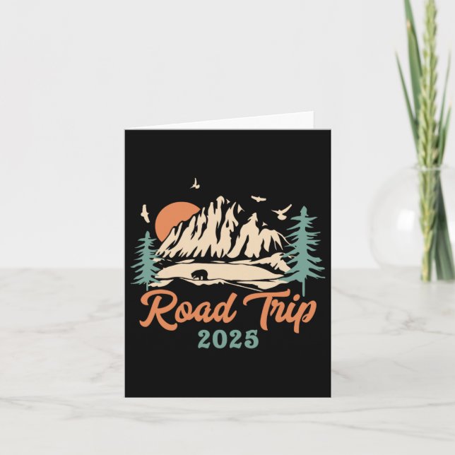 Road Trip 2025 Vacation Girls Trip Adventure Gift  Card (Front)