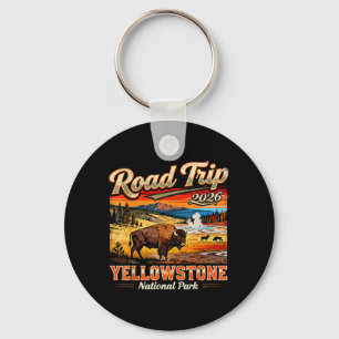 Road Trip 2026 Wyoming Mountains National Park Key Ring