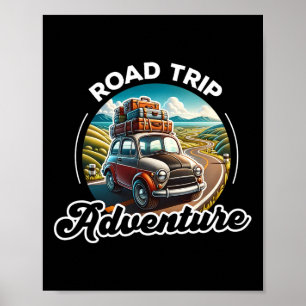 Road Trip Adventure Car  Poster