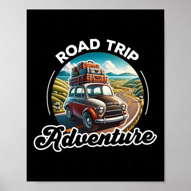 Road Trip Adventure Car  Poster (Front)