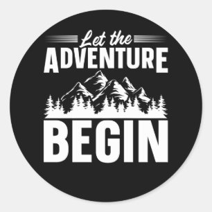 Road Trip Adventure Traveller Classic Round Sticker