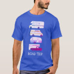 ROAD TRIP Campervan vanlife RV Trailer CUSTOM T-Shirt<br><div class="desc">Hit the road with this sweet tee with a vintage retro campervan trailer and truck camper. Customise it by adding your own text. Check my shop for more!</div>