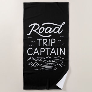 Road Trip Captain I Beach Towel