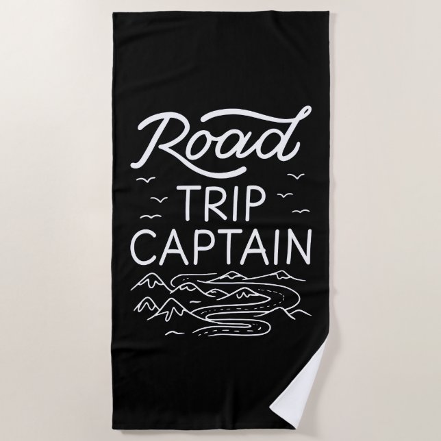 Road Trip Captain I Beach Towel (Front)