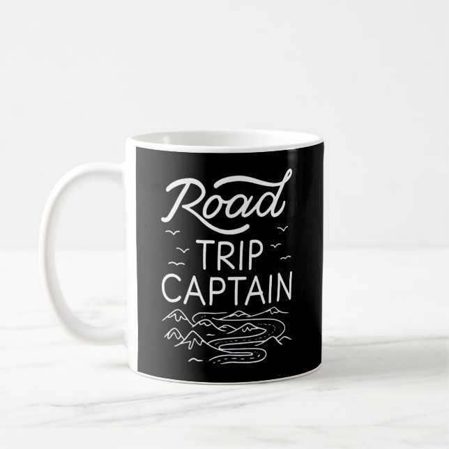 Road Trip Captain I - RV Pilot Camping Vacation Coffee Mug (Left)