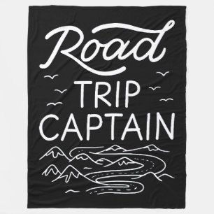 Road Trip Captain I - RV Pilot Camping Vacation Fleece Blanket