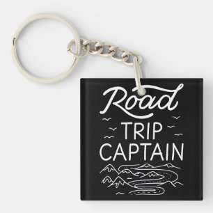 Road Trip Captain I - RV Pilot Camping Vacation Key Ring
