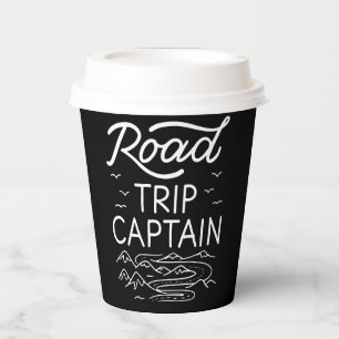 Road Trip Captain I - RV Pilot Camping Vacation Paper Cups