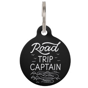 Road Trip Captain I - RV Pilot Camping Vacation Pet Tag