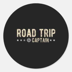 Road Trip Captain Road Trip 3 Classic Round Sticker