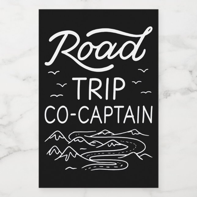 Road Trip Co-Captain I Food Label (Single Label)