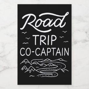 Road Trip Co-Captain I - RV Navigator Camping Love Food Label