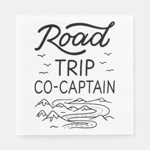 Road Trip Co-Captain I - RV Navigator Camping Love Napkin