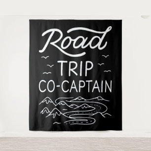 Road Trip Co-Captain I - RV Navigator Camping Love Tapestry