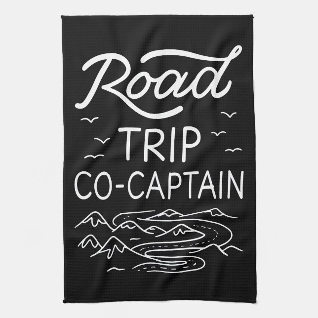 Road Trip Co-Captain I Tea Towel (Vertical)