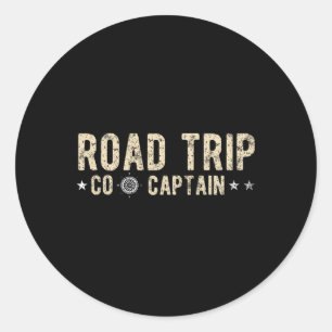 Road Trip Co Captain Road Trip 3  Classic Round Sticker
