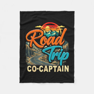 Road trip co captain travelling family camping fleece blanket