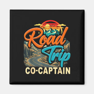 Road trip co captain travelling family camping magnet