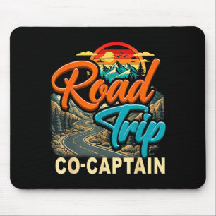 Road trip co captain travelling family camping mouse mat