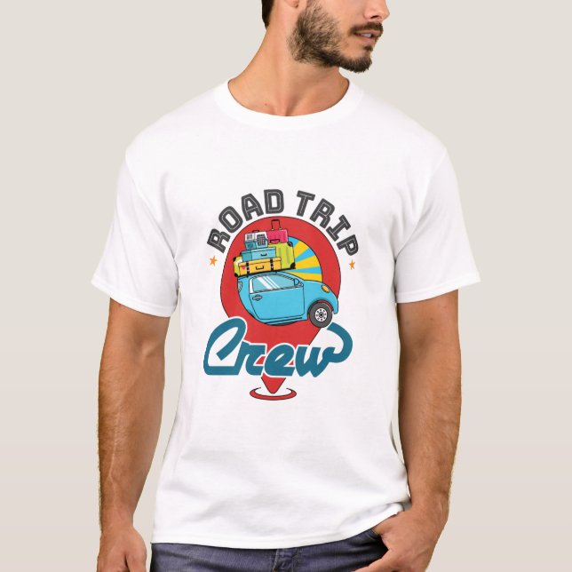Road Trip Crew Family Vacation Girls Trip T-Shirt (Front)