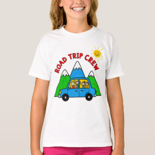 Road Trip Crew Kids Travel Drawing T-Shirt