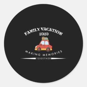 Road Trip Family Vacation Matching Family Classic Round Sticker