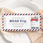 Road Trip Gift Ticket Trip Travel Voucher Invitation<br><div class="desc">Road Trip Gift Ticket Trip Travel Voucher Invitation.</div>