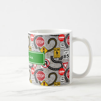 Road Trip Personalised Street Name Coffee Mug