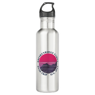 Road Trip Retro Sunset Mountains Custom 710 Ml Water Bottle