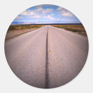 Road Trip Summer Vacation Photo Classic Round Sticker