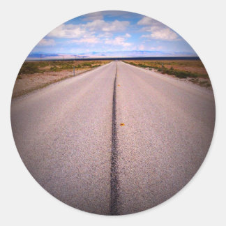 Road Trip Summer Vacation Photo Classic Round Sticker