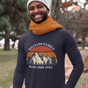 Road Trip Sunset Custom Family Reunion Long Sleeve T-Shirt