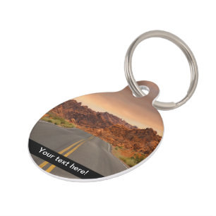Road trip sunset pet tag