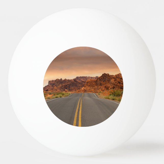 Road trip sunset ping pong ball (Front)